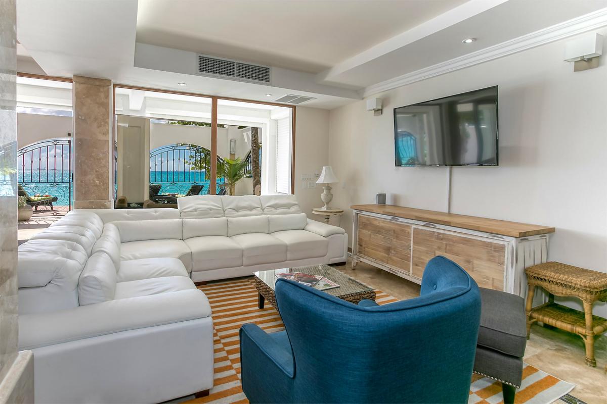 Villa rental St Martin - The living room